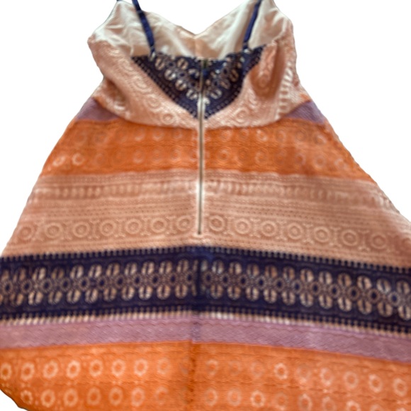 Maeve beautiful orange blue fully lined dress. Size 8. - Picture 11 of 14